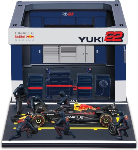 Bburago Formula Racing F1 Pit Pass σετ Oracle Red Bull Racing RB21 (2025) Yuki Tsunoda 1:43