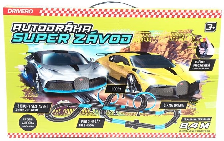 Πίστα αγώνων DRIVERO super race 8,4 m με αυτοκινητάκια BUGATTI