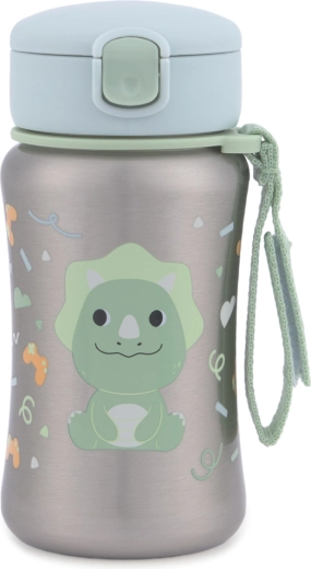 Skip Hop ανοξείδωτο μπουκάλι νερού με καλαμάκι Besties Squad Dino 350 ml
