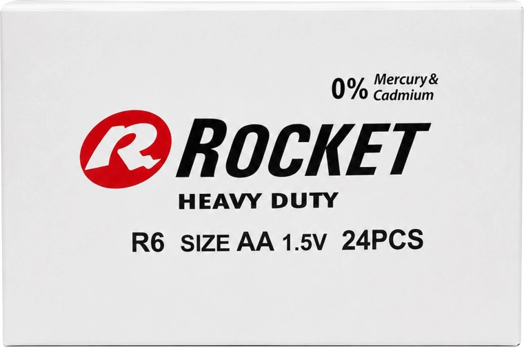 Μπαταρίες Rocket AA (R6) 1,5 V ψευδαργύρου-άνθρακα – συσκευασία 24 τεμ. (6×4)