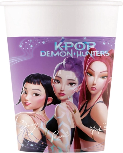 Χάρτινα ποτηράκια Demon hunters K-POP 200 ml (8 τεμ.)