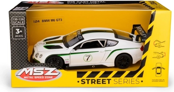 MSZ Bentley Continental GT3 Concept λευκό μοντέλο αυτοκινήτου 1:24