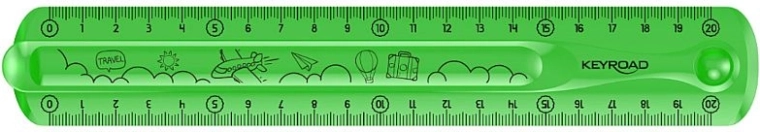 Εύκαμπτος χάρακας KEYROAD Flexi 20 cm – πράσινος