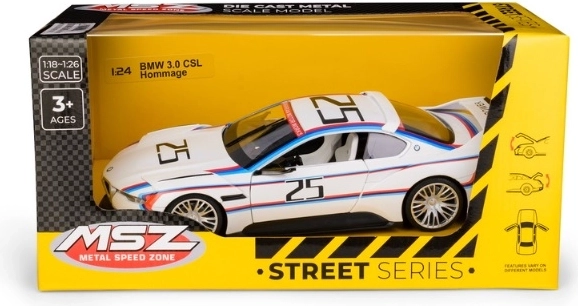 Συλλεκτικό μοντέλο MSZ BMW 3.0 CSL Hommage σε κλίμακα 1:24, λευκό