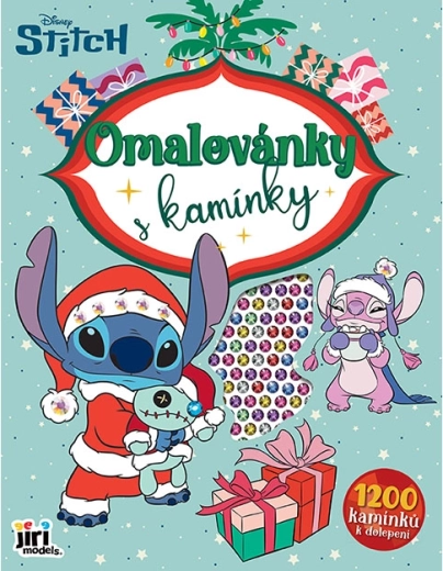 Βιβλίο ζωγραφικής με πετραδάκια Lilo & Stitch Χριστούγεννα
