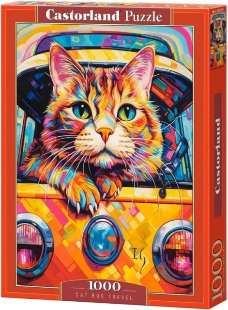 Παζλ 1000 κομματιών Cat Bus Travel
