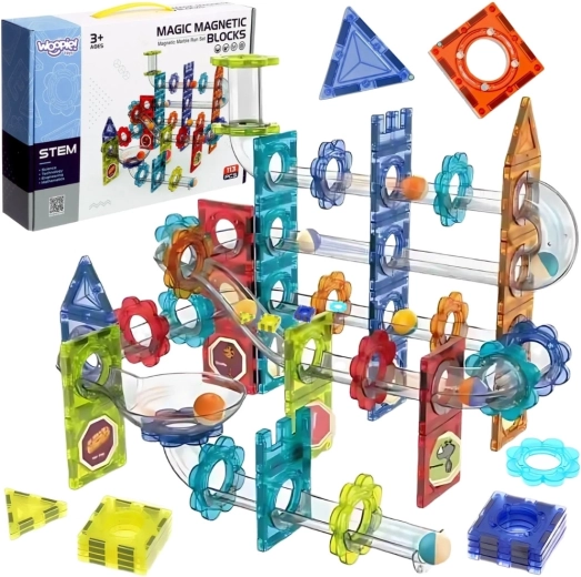 Μαγνητικό σετ 3D πίστας με μπίλιες WOOPIE, 113 τεμάχια