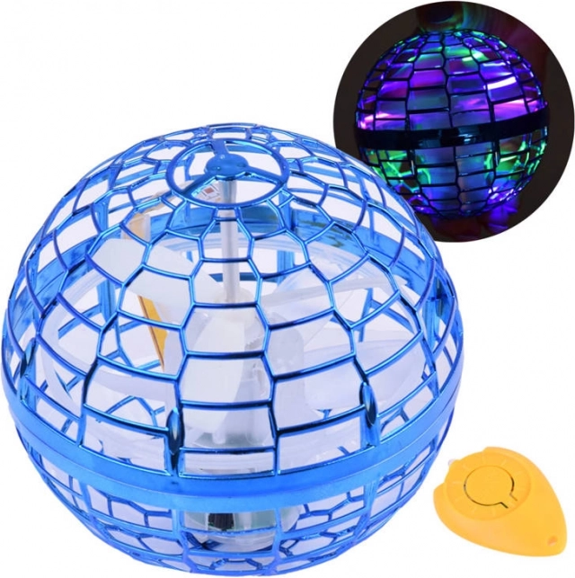 Ιπτάμενη μπάλα UFO με LED και χειρισμό με το χέρι – Μπλε