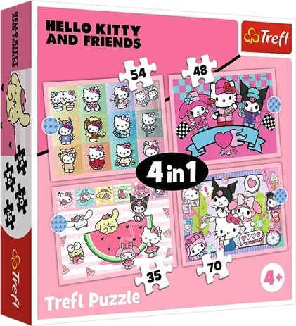 Trefl παζλ 4 σε 1 Γλυκές περιπέτειες – Sanrio Hello Kitty