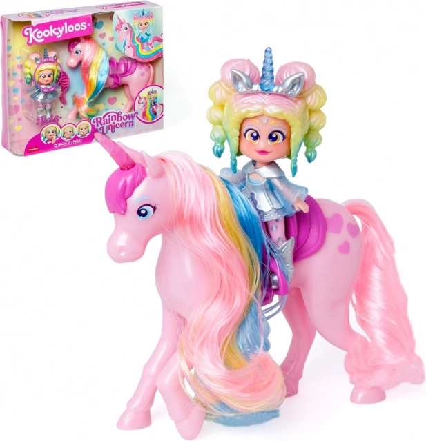 Κούκλα KookyLoos rainbow unicorn με ουράνιο μονόκερο