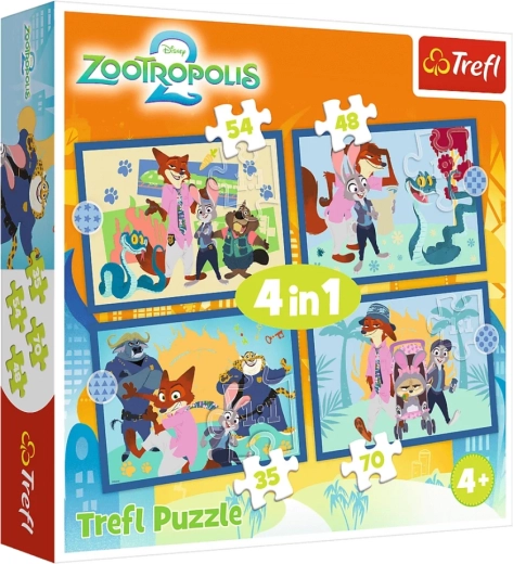 Παζλ 4 σε 1 Zootropolis πλήρης περιπέτεια DISNEY Zootropolis 2