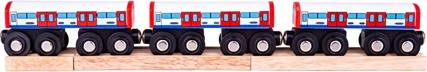 Bigjigs Rail βαγόνια μετρό – ξύλινο σετ