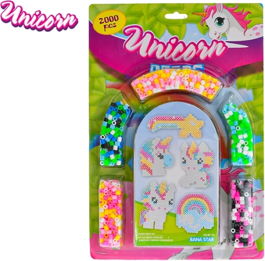 Σετ σιδερώσιμων χαντρών Unicorn για παιδιά
