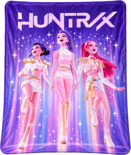 Φλις κουβέρτα K-Pop Demon Hunters HUNTR/X Performance μωβ 130 × 160 cm