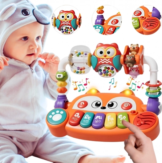 Woopie Baby διαδραστικό εκπαιδευτικό πιάνο αλεπού με LED και κουδουνίστρες
