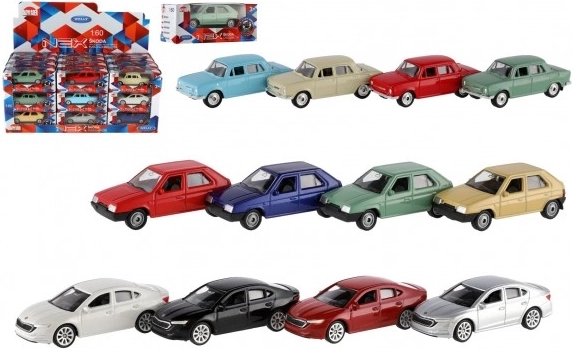 Μοντέλο αυτοκινήτου Škoda 1:60 από τη Welly, μέταλλο και πλαστικό, 7 cm, ελεύθερη κίνηση, μίξη χρωμάτων σε κουτί