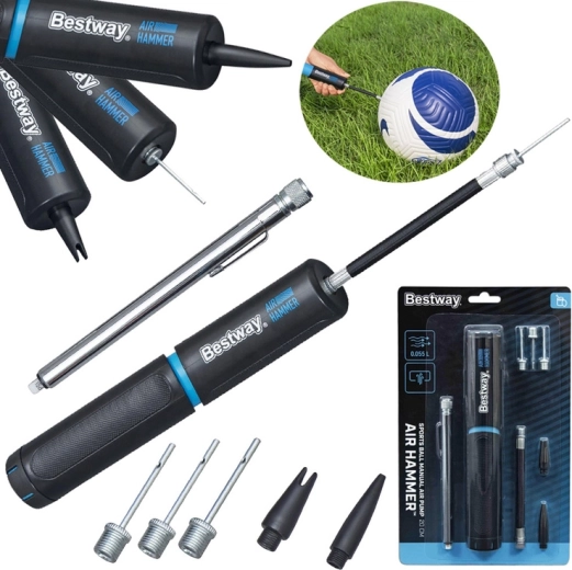 Χειροκίνητη αντλία Bestway Air Hammer για μπάλες, στρώματα και ποδήλατα
