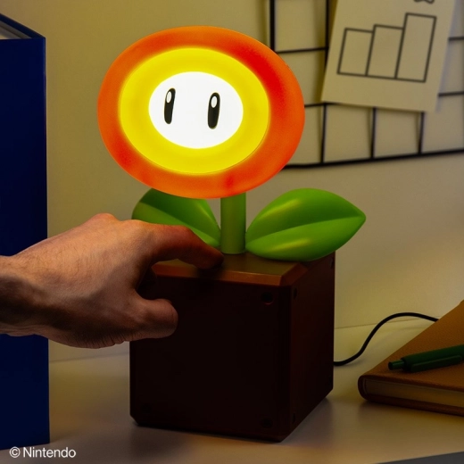 Επιτραπέζια λάμπα Super Mario Fire Flower με LED