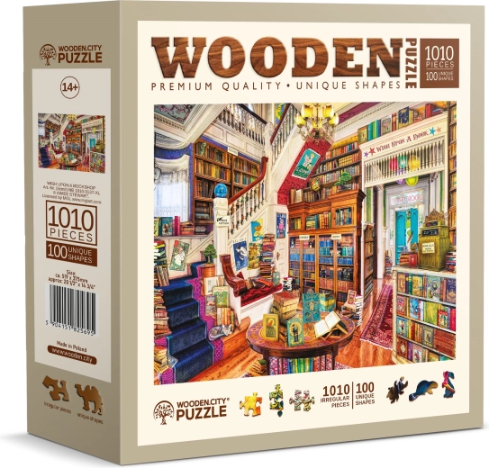 Ξύλινο παζλ WOODEN CITY – Ονειροπόληση στη βιβλιοθήκη, 1010 κομμάτια