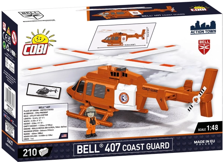 Ρεαλιστικό μοντέλο Bell 407 Coast Guard σε κλίμακα 1:48