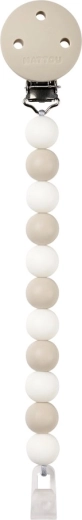 Nattou κλιπ πιπίλας από σιλικόνη clay/white (χωρίς BPA)