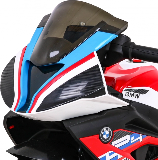 Παιδική ηλεκτρική μοτοσικλέτα BMW HP4, κόκκινη, 3 τροχοί, φώτα LED, MP3/USB, κάθισμα από οικολογικό δέρμα