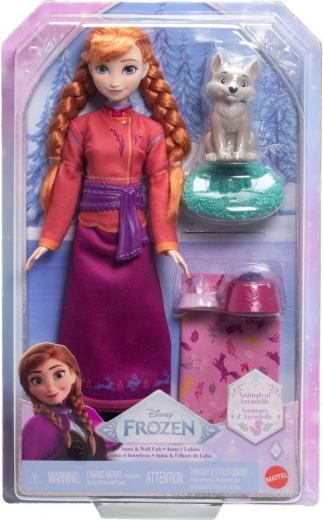 Κούκλα DISNEY FROZEN Άννα με λυκάκι και αξεσουάρ