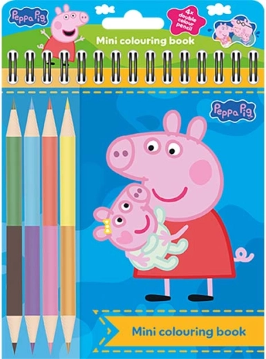Μίνι μπλοκ ζωγραφικής με ξυλομπογιές Peppa Pig