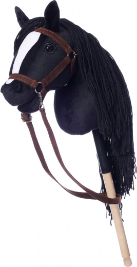 Μαύρο αλογάκι με ραβδί Hobby Horse Hoppihorse