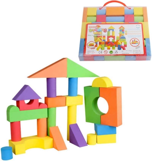 Baby Soft πολύχρωμα αφρώδη τουβλάκια – σετ κατασκευών 38 τεμ.
