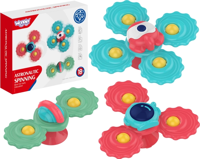 Woopie baby spinner με βεντούζα – σετ 3 τεμ. μασητικά