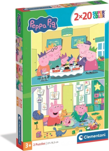 Παζλ 2x20 Super Color PEPPA PIG από την Clementoni