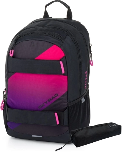 Μαθητικό σακίδιο με κασετίνα Oxybag Sport Ombre girl, 24 l
