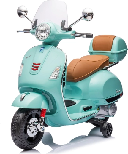 Ηλεκτρική παιδική μοτοσικλέτα σε στυλ Vespa GTS – μέντα πράσινη