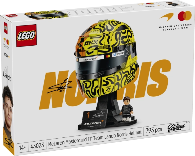 Κράνος LEGO του Lando Norris από την ομάδα McLaren Mastercard F1