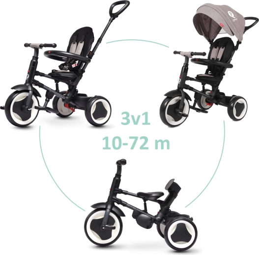 Qplay Rito πτυσσόμενο τρίκυκλο eva grey