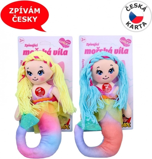 Υφασμάτινη κούκλα γοργόνα με ήχο 38 cm