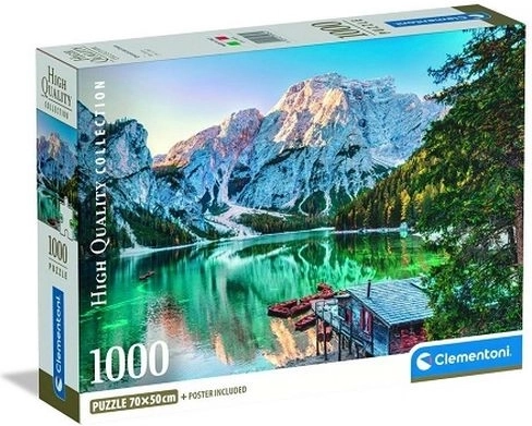 Clementoni παζλ Compact Emerald Lake Braies 1000 κομμάτια