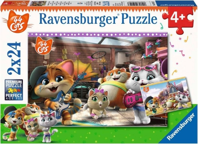 Παιδικό παζλ RAVENSBURGER 44 ΓΑΤΟΥΛΕΣ – 2×24 κομμάτια