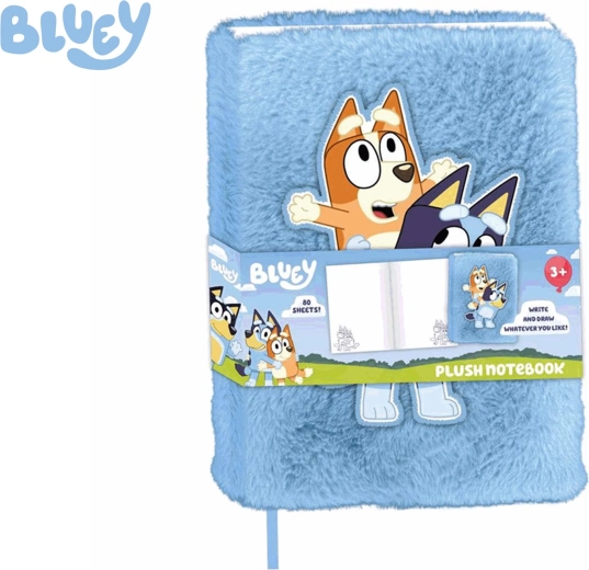 Λούτρινο σημειωματάριο BLUEY A5, 80 σελίδες