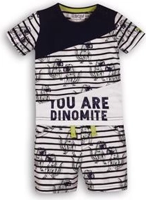 Παιδικό σετ 2 τεμαχίων Dirkje Sunny you are dinomite navy/λευκό