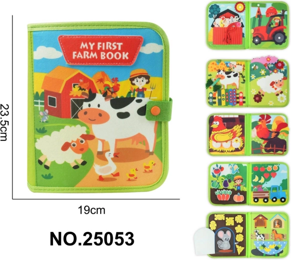 Αισθητηριακό βιβλιαράκι από τσόχα για τα μικρότερα – φάρμα