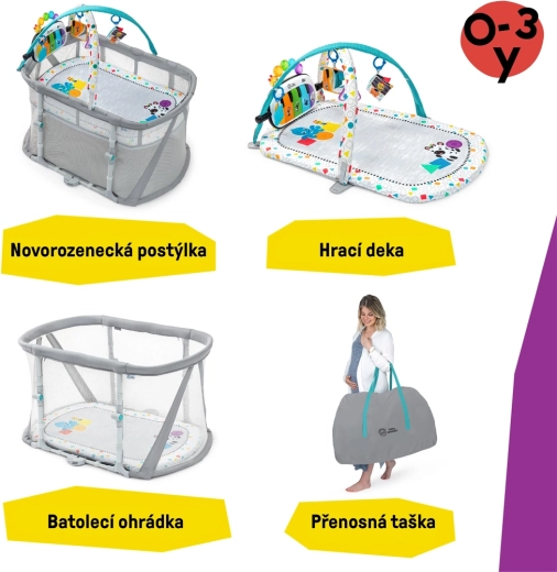 Baby Einstein κούνια και πάρκο με πιάνο 3 σε 1 Kick & Snooze