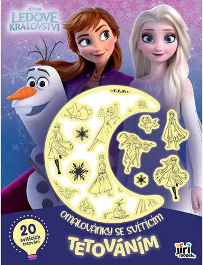 Βιβλίο ζωγραφικής με φωσφορίζοντα τατουάζ Frozen Βασίλειο του Πάγου