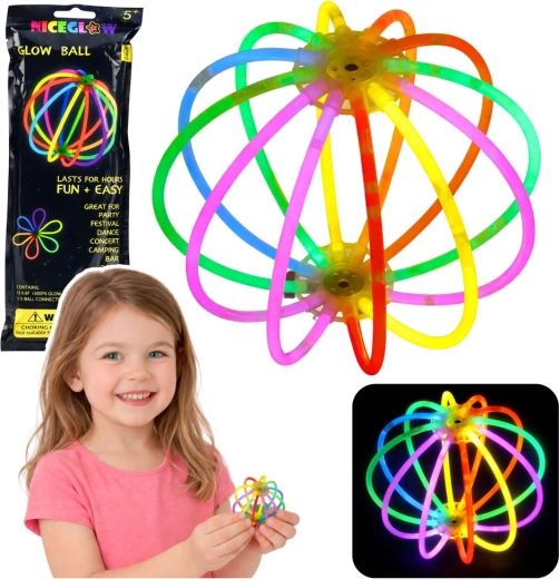 Διπλό φωτεινό βραχιόλι με πεταλούδα Neon Glow 20 cm