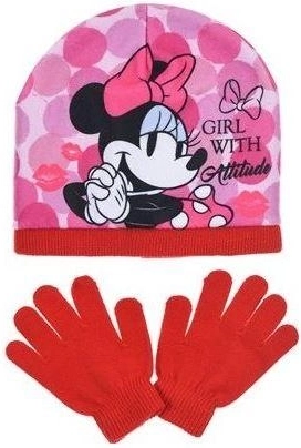 Κόκκινος σκούφος και γάντια Minnie