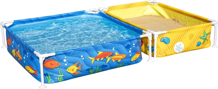 Bestway My First Frame Pool – σετ παιδικής πισίνας και αμμοδόχου 213 × 122 × 30,5 cm