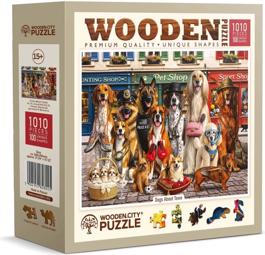 WOODEN CITY ξύλινο παζλ Σκύλοι στην πόλη, 1010 κομμάτια