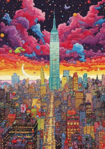Παζλ ART PUZZLE WOWO Series: πολύχρωμη Νέα Υόρκη 1000 κομμάτια