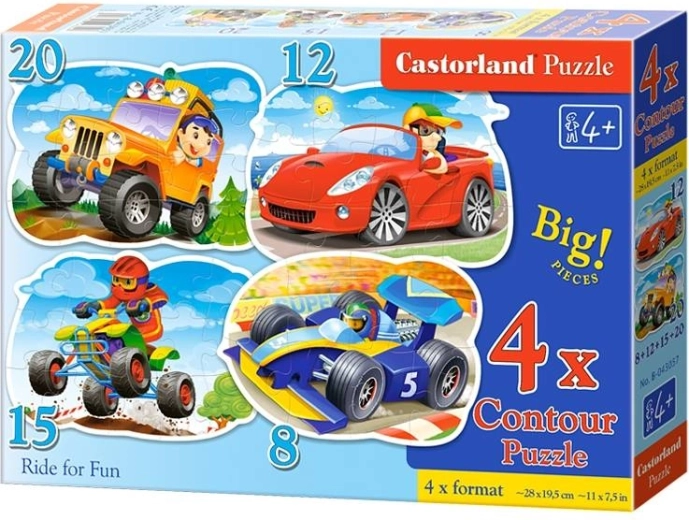 Παζλ 4σε1 Ride for Fun – μέσα μεταφοράς 8, 12, 15 και 20 κομμάτια